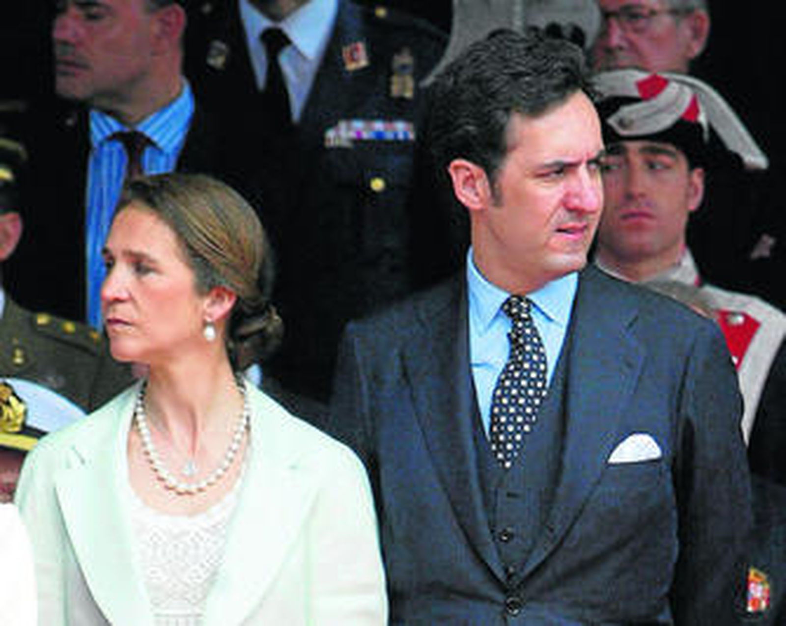La infanta Elena y Jaime de Marichalar en una de sus últimas apariciones públicas antes de anunciar el "cese temporal de la convivencia".