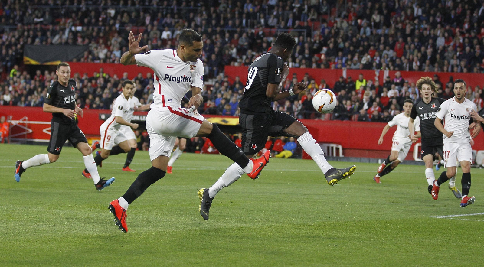 Las imágenes del Sevilla FC - Slavia de Praga