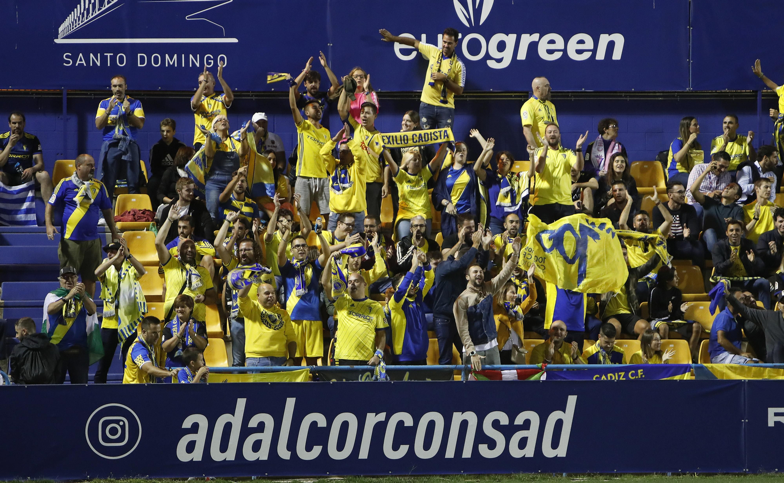 Aficionados cadistas en Alcorcón.
