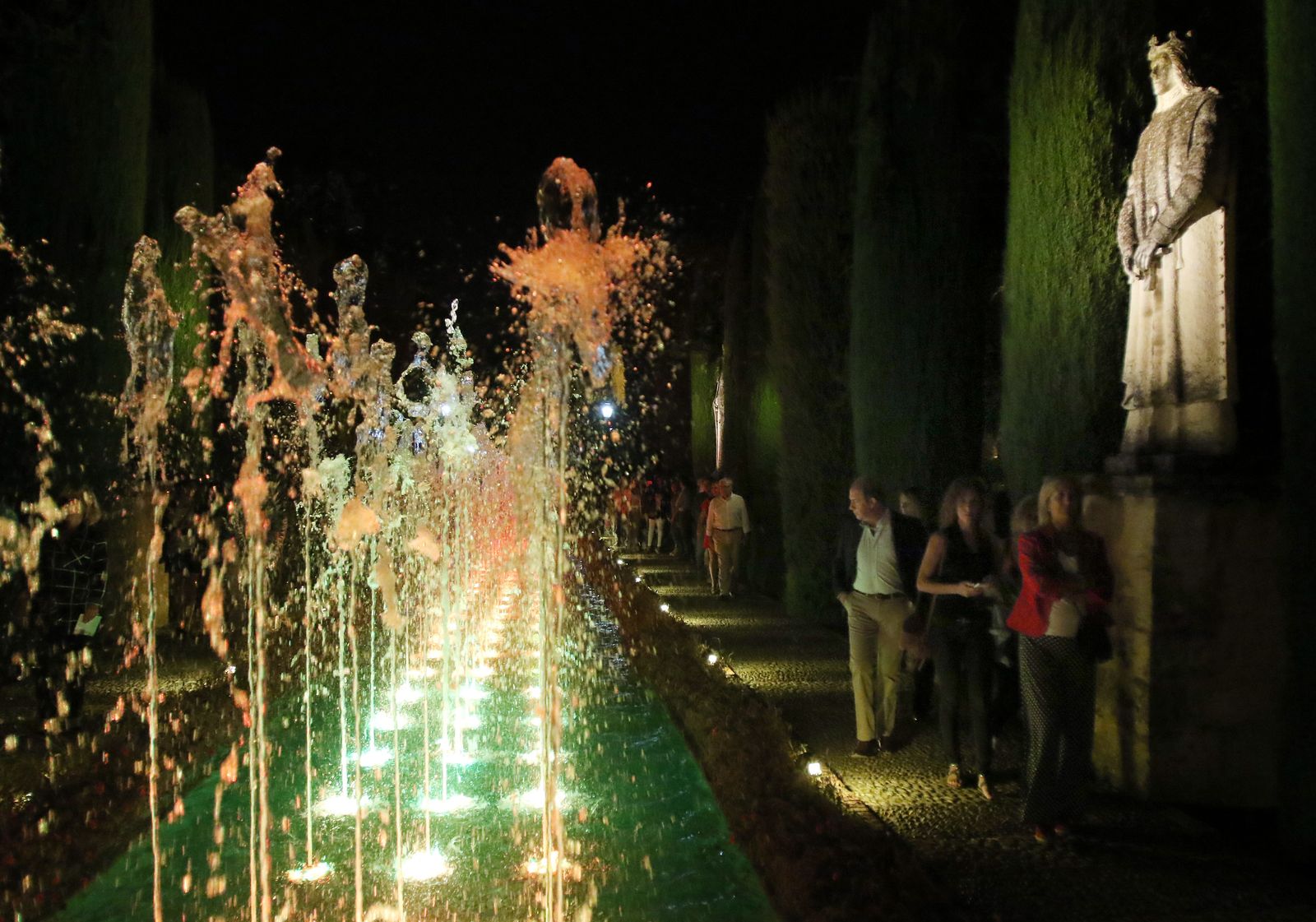 Espectáculo de luz y sonido en el Alcázar de los Reyes Cristianos.