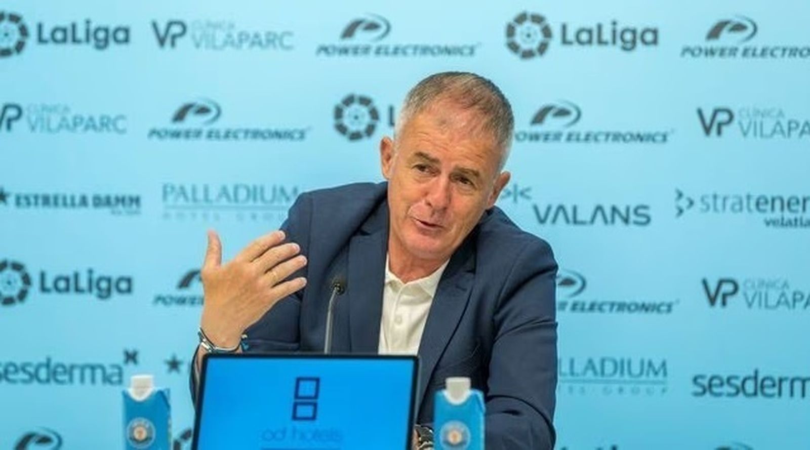 Lucas Alcaraz, en sala de prensa.