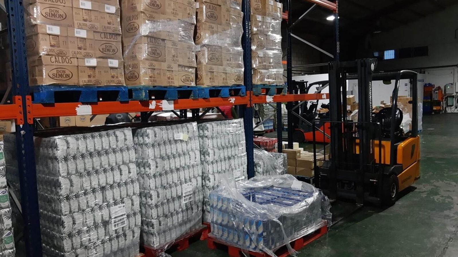 El almacén del Banco de Alimentos en 2021