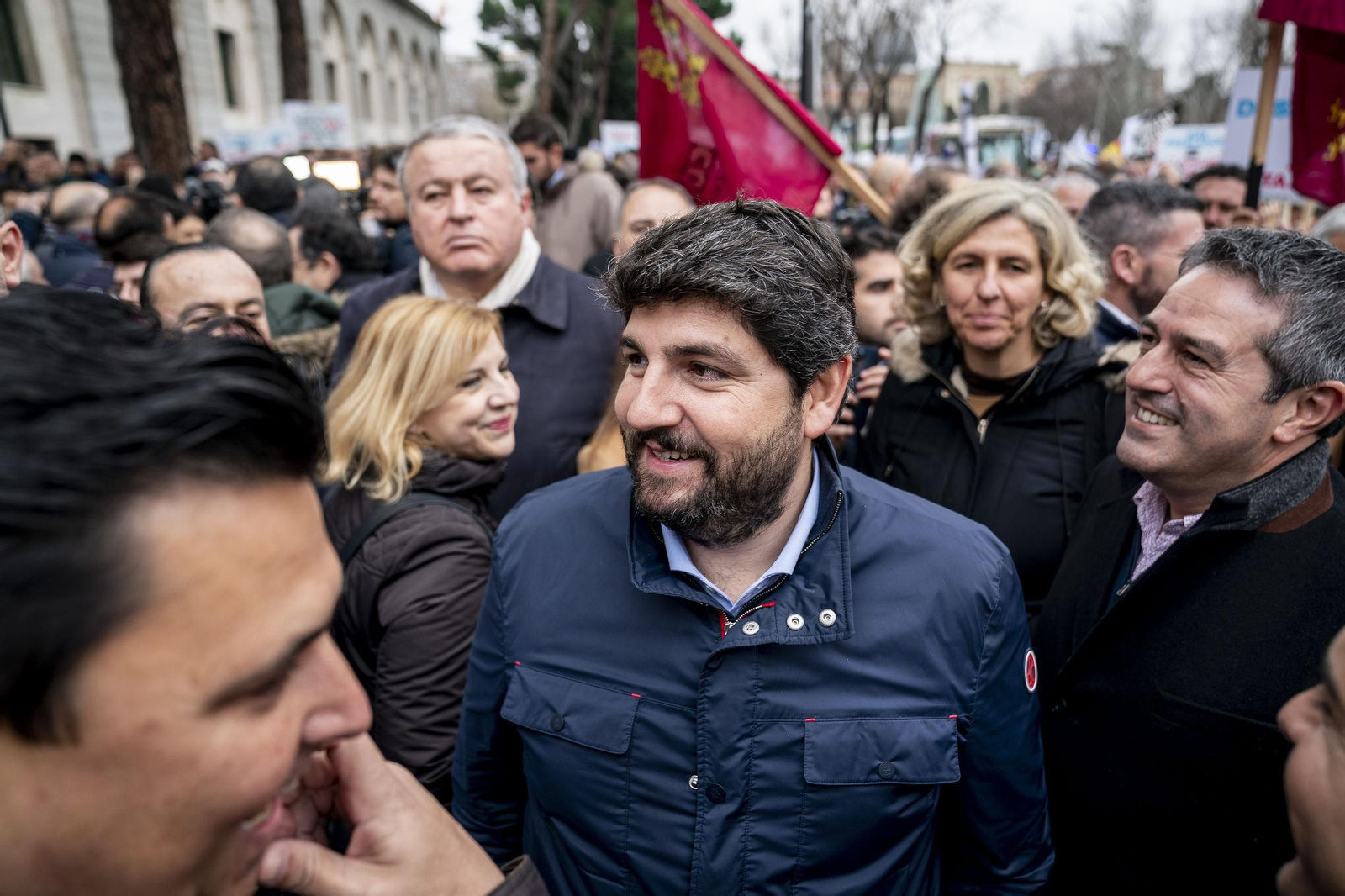 Vea en imágenes la concentración de los regantes ante el recorte del trasvase del Tajo-Segura