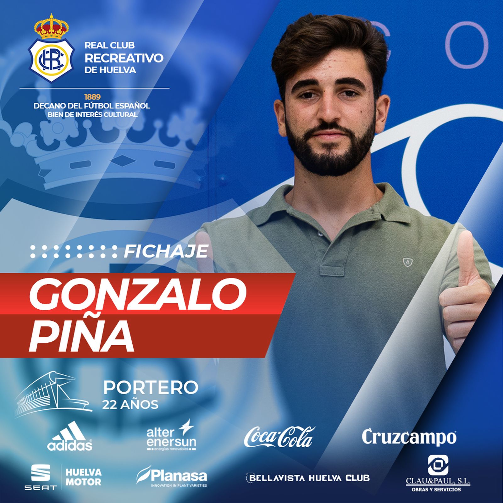 Gonzalo Piña, anunciado por el Recreativo de Huelva.