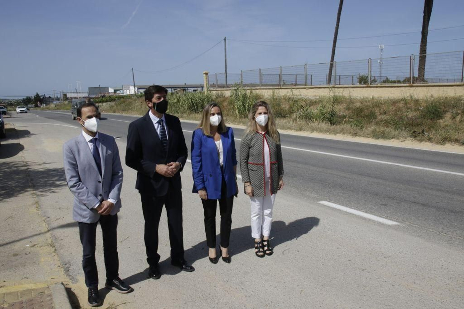 La presentación oficial del proyecto del desdoble del acceso de Sanlúcar por la carretera de Chipiona el pasado mes de mayo.