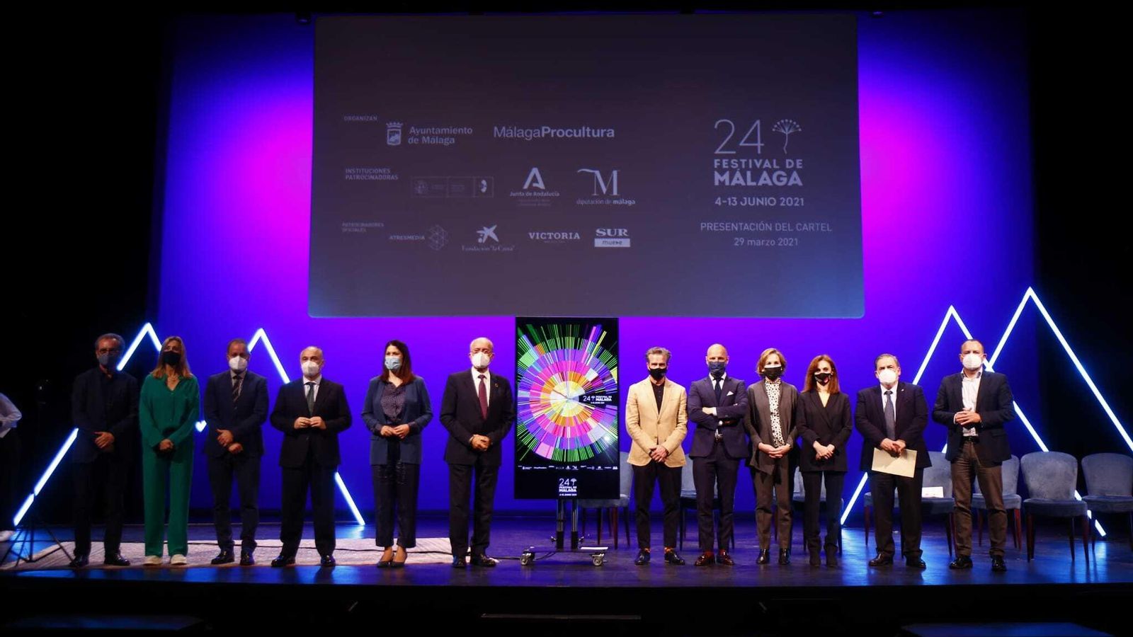 Autoridades y patrocinadores, en la presentación del cartel.