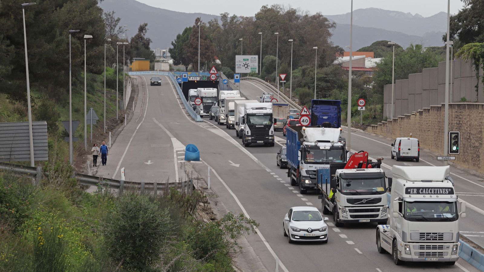 Fotos de la marcha de camiones en el Campo de Gibraltar