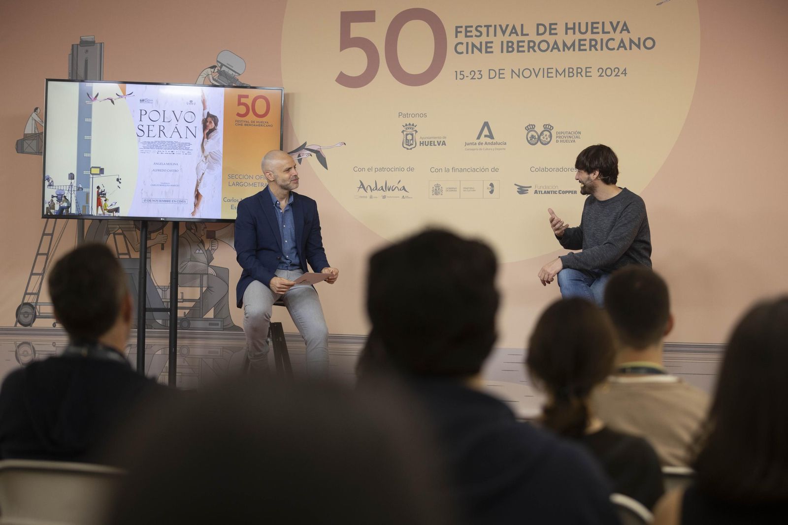 El cineasta Carlos Marques-Marcet, este martes en los encuentros por el Festival de Huelva de Cine Iberoamericano.