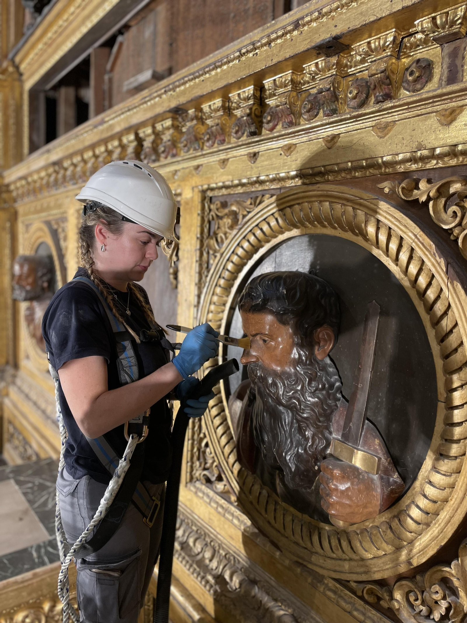 Los trabajos de restauración.