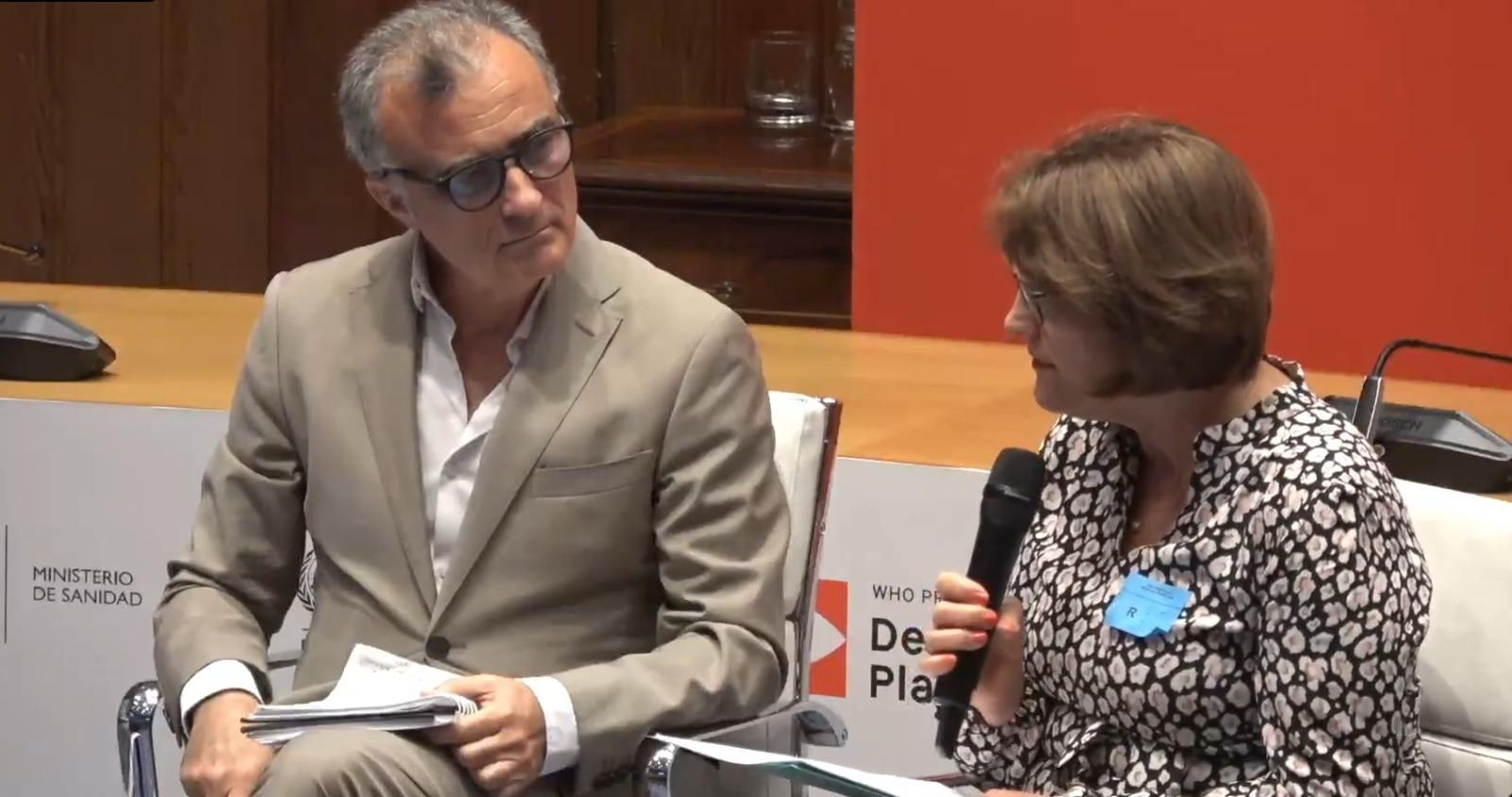 El profesor Sergio Minué Lorenzo, representante de la EASP, en la presentación de la plataforma en Madrid.