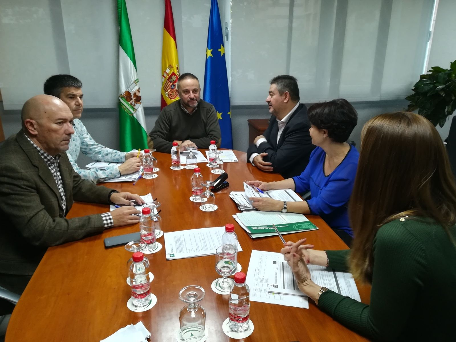 Reunión de la Comisión Provincial de la Agencia IDEA, esta mañana.