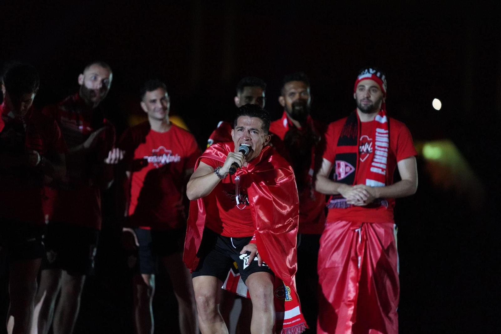 Juanjo Nieto fue una de las almas de los festejos por el ascenso