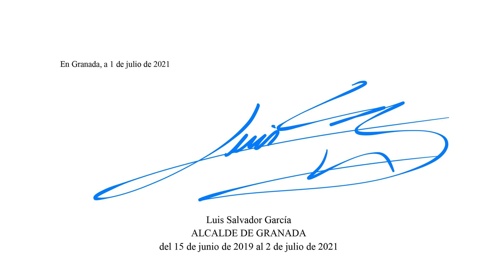 Carta de despedida de Luis Salvador