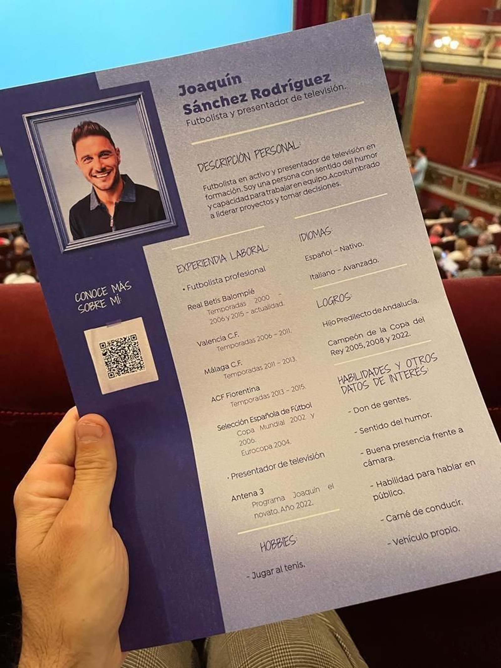 El currículum de Joaquín de cara a 'El novato', entre los espectadores de Vitoria