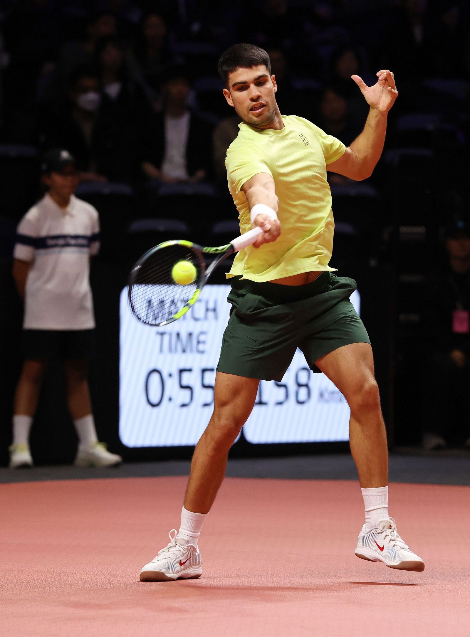 Las fotos de la exhibición entre Alcaraz y Sinner