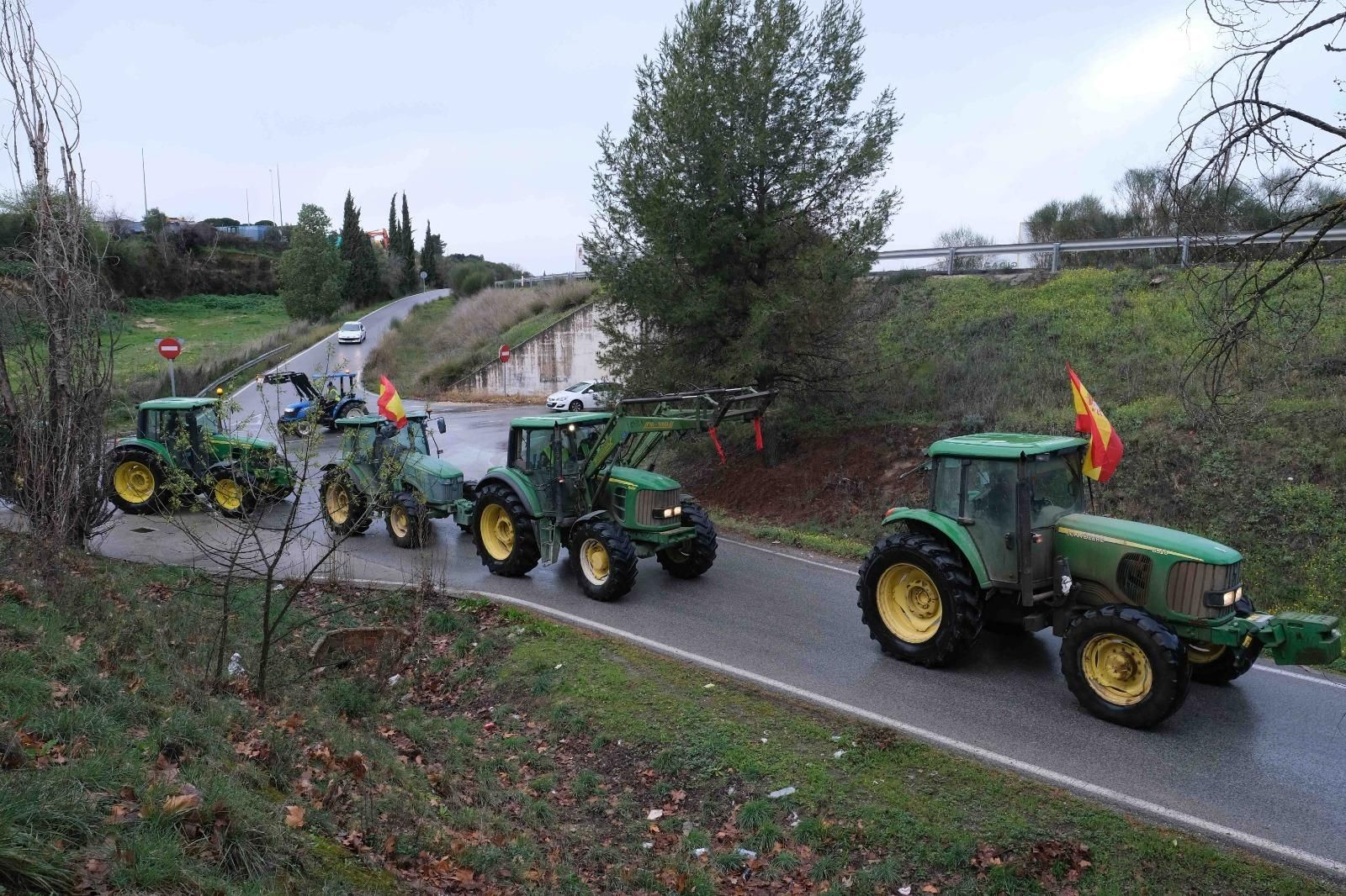 Ronda, epicento de las tractoradas de los agricultores este lunes