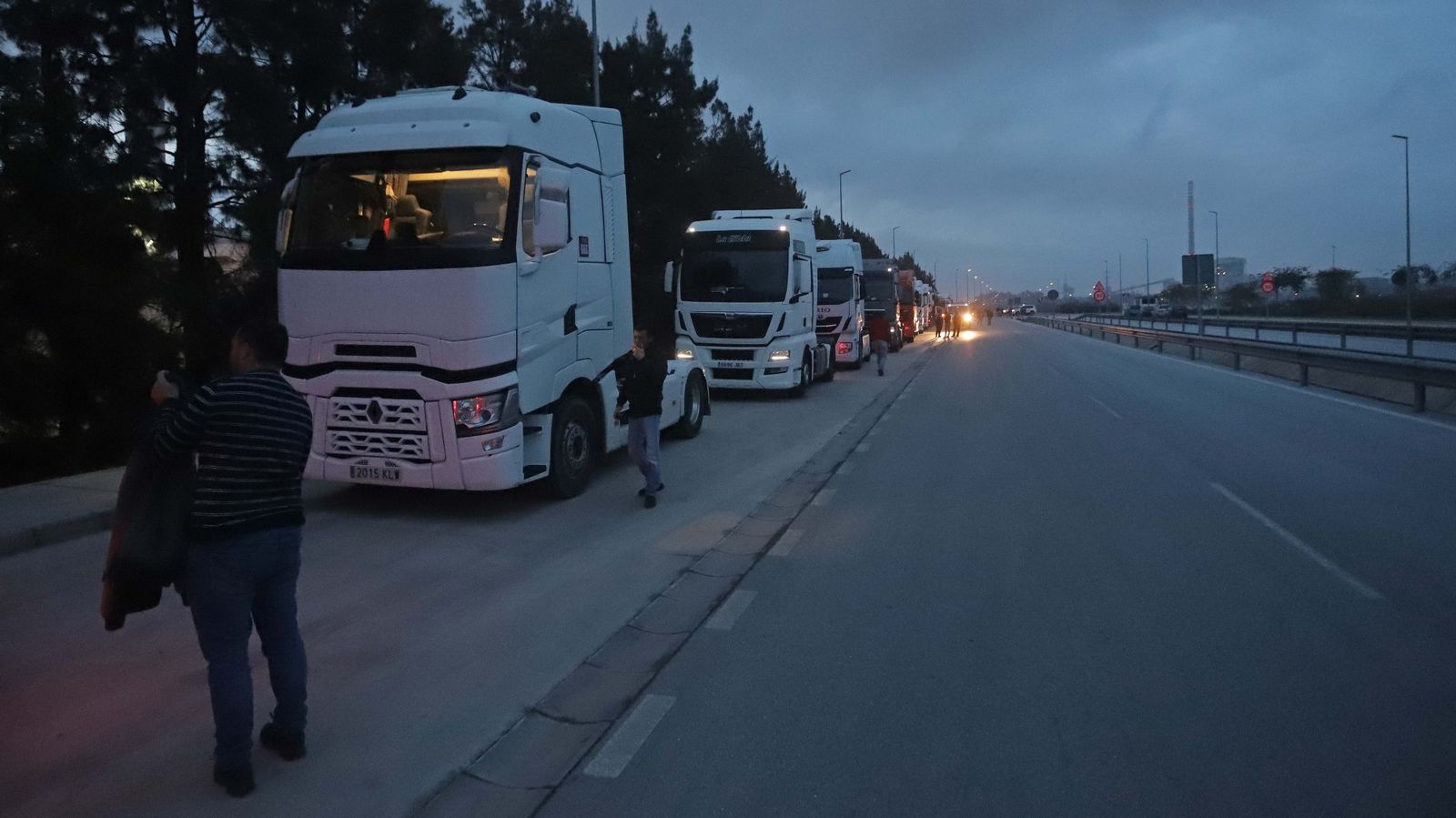 Fotos de la marcha de camiones en el Campo de Gibraltar