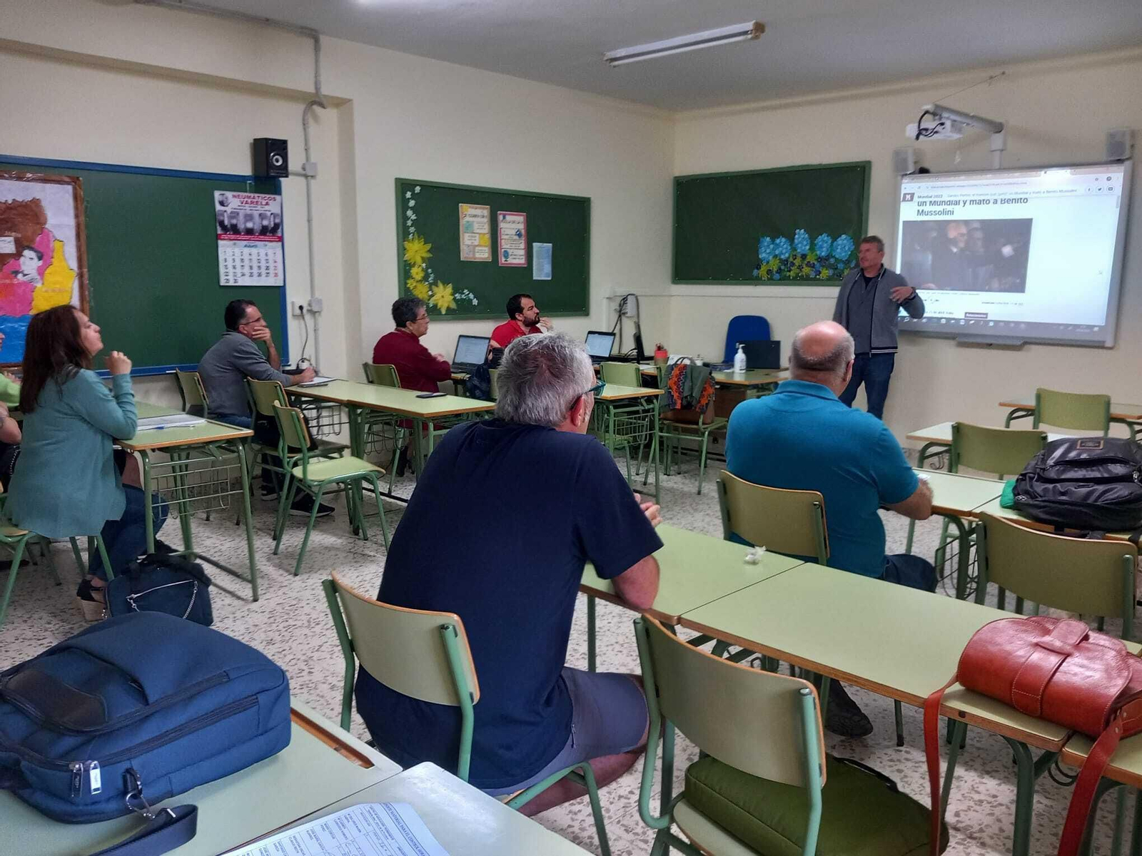 Un momento de la visita.