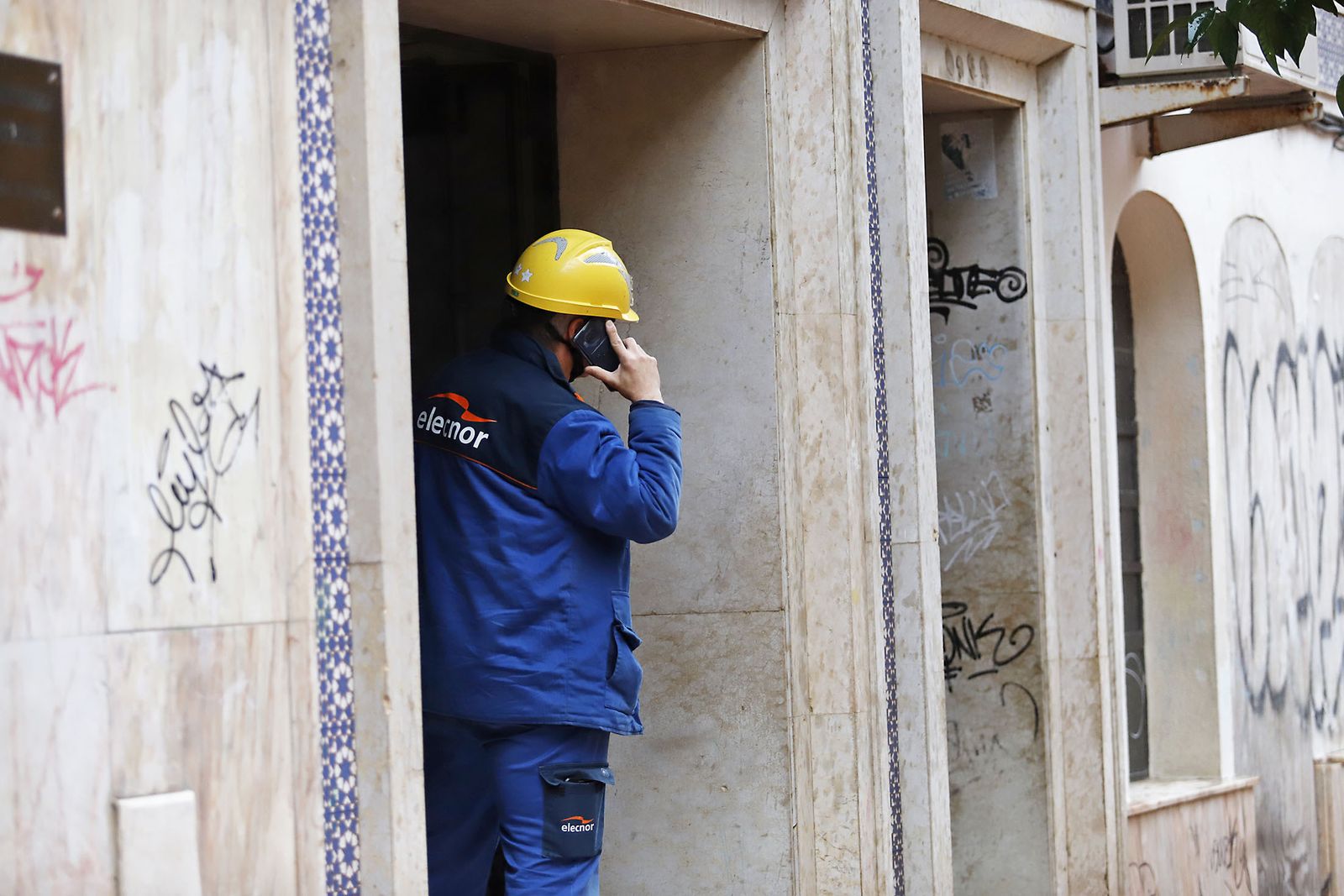 imágenes de la lluviosa mañana en Huelva