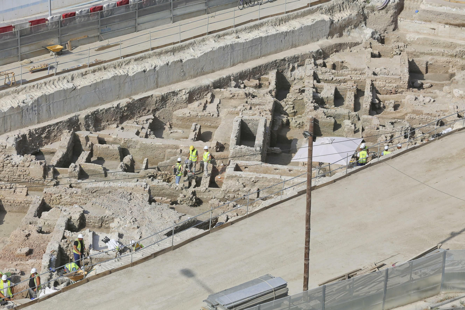 Las fotos de los restos arqueológicos en la obra del Metro de Málaga
