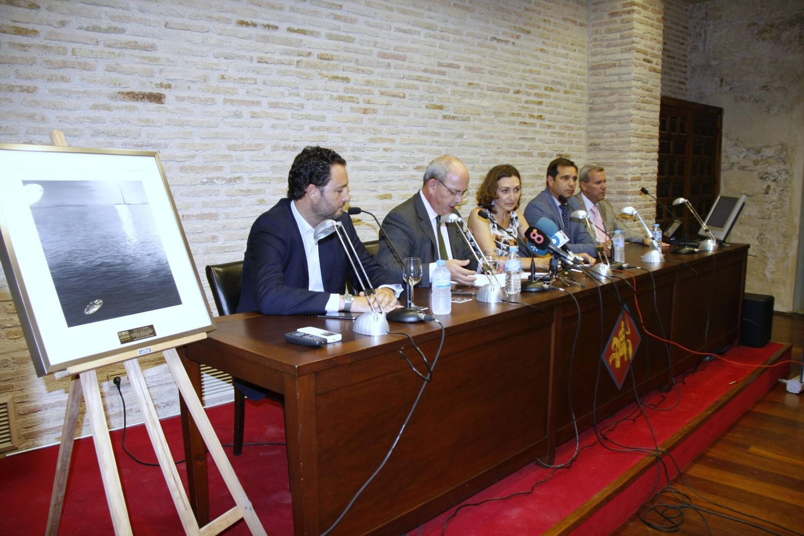Los responsables de la Confederación de Empresarios de Cádiz, durante la presentación ayer en El Puerto.