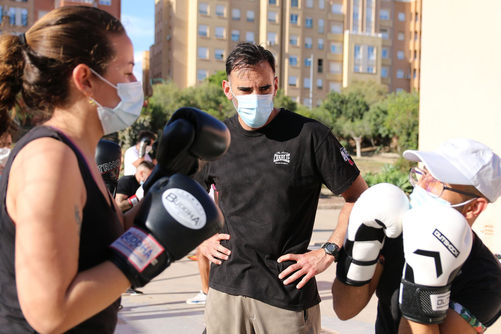 Fotogalería del entrenamiento del Almería Boxing.