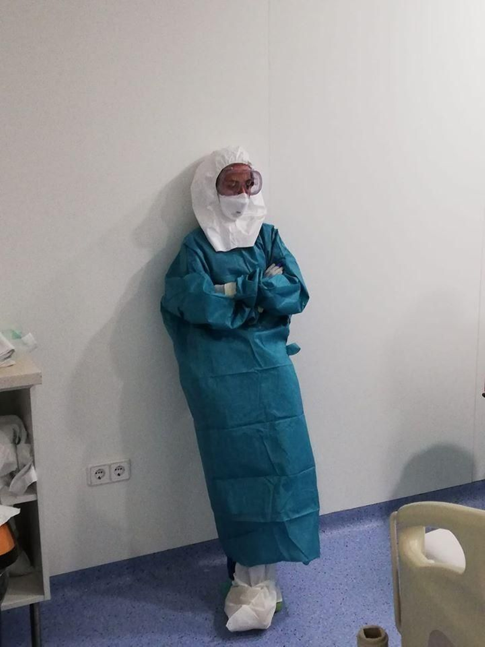 Cristina, en una de sus guardias.