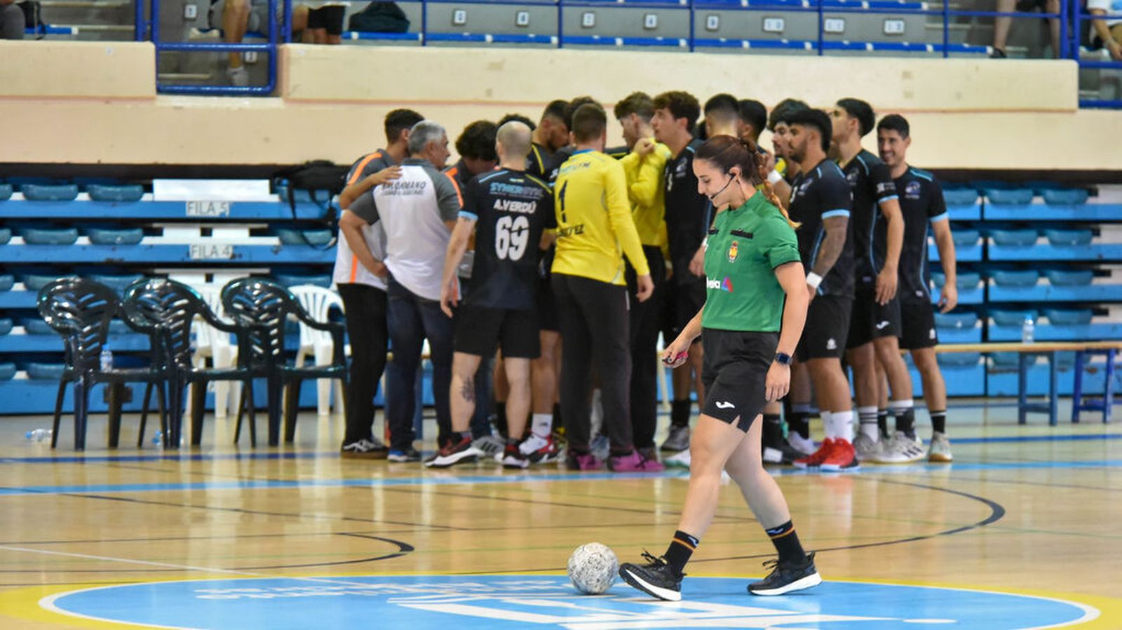 El BM Ciudad de Algeciras, en su último partido en casa.