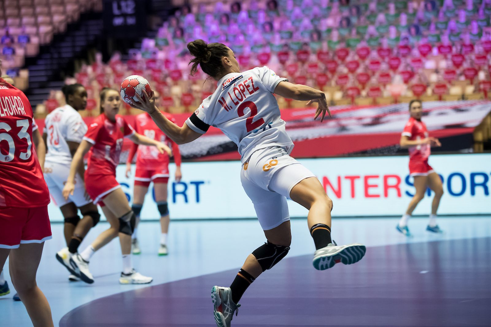 Marta López, en el partido contra Rusia.