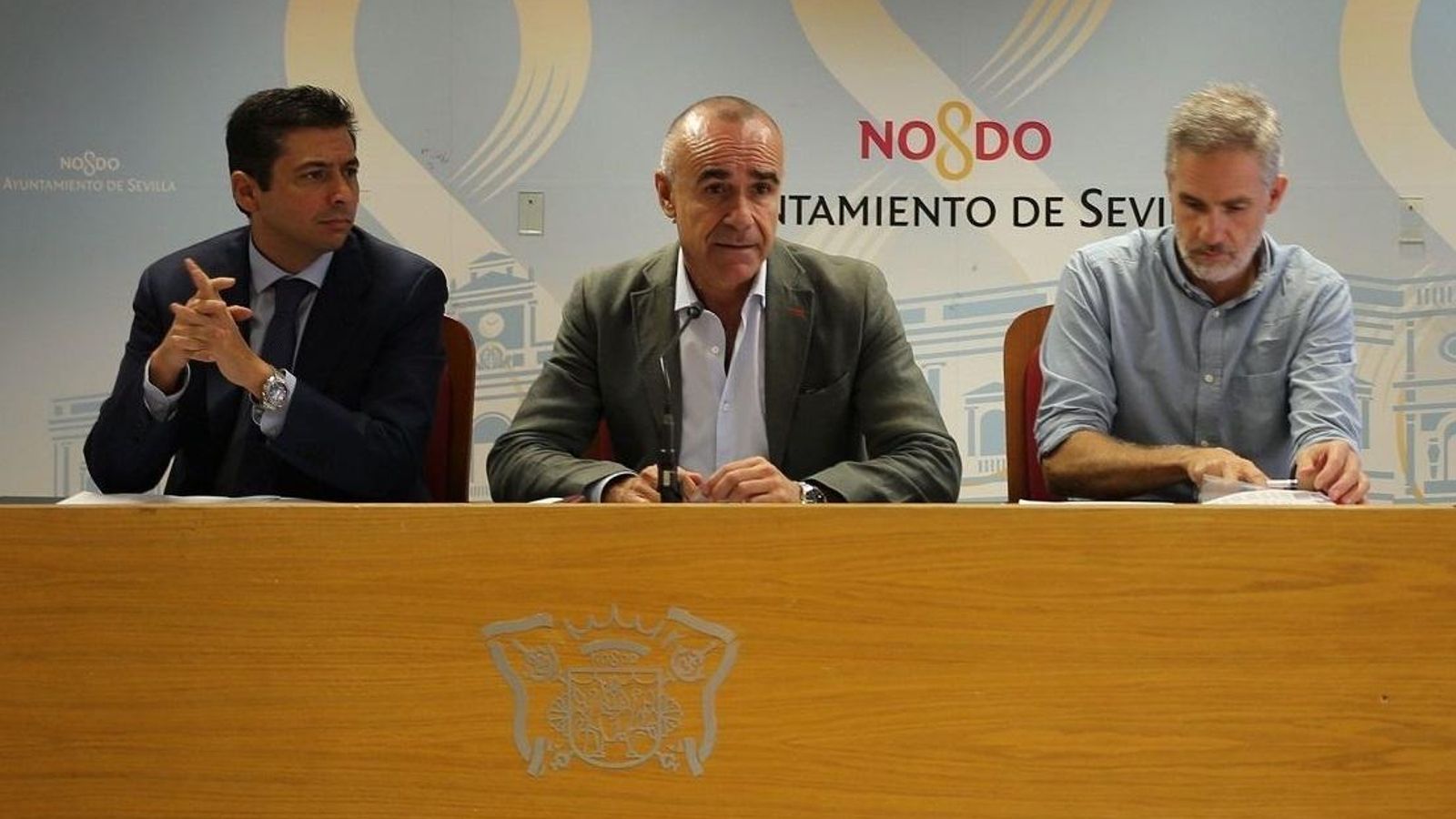 Rafael Márquez , Antonio Muñoz y Jorge Almazán, de Urbanismo.