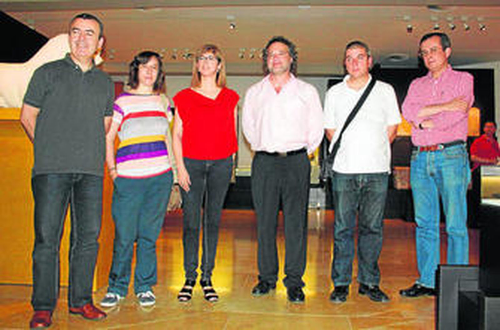 Los miembros del jurado, ayer, en el museo.