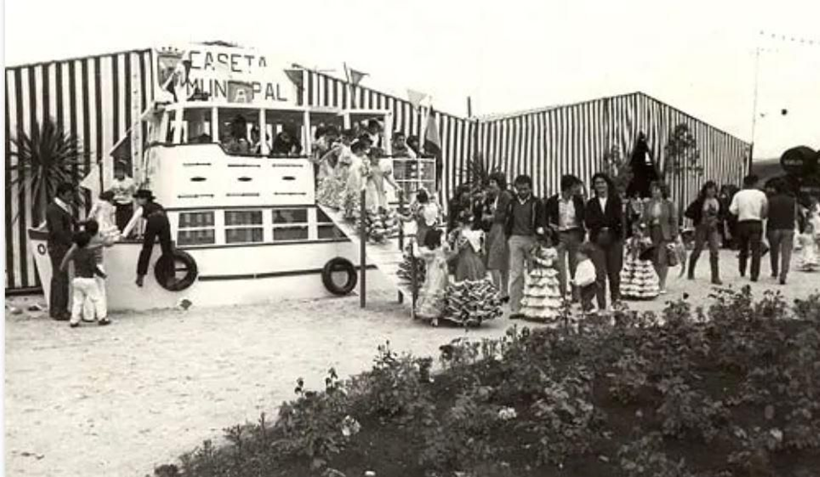 La caseta municipal en Las Banderas en el año 1983.