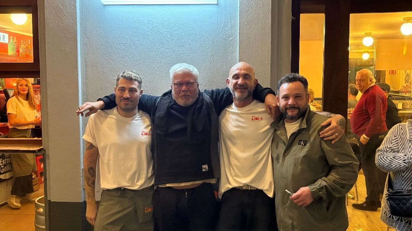 Rafael Revuelta, Manuel Fernández, Nacho Padrino y Rafael Domínguez, durante su inauguración.