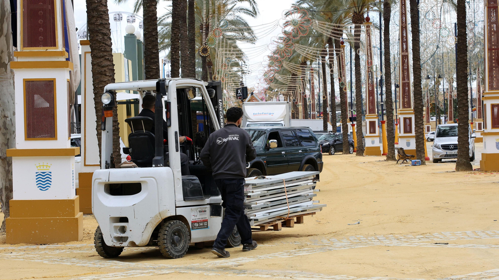 Preparativos en la Feria del Caballo 2024 de Jerez