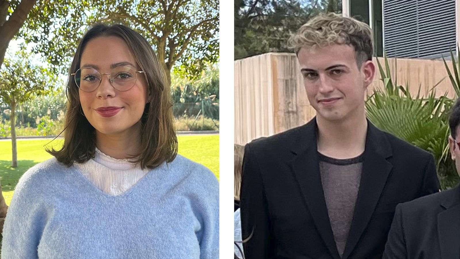 La presidente de Ceual, Marina Sánchez, a la izquierda; Francisco Javier Estrella, a la derecha.