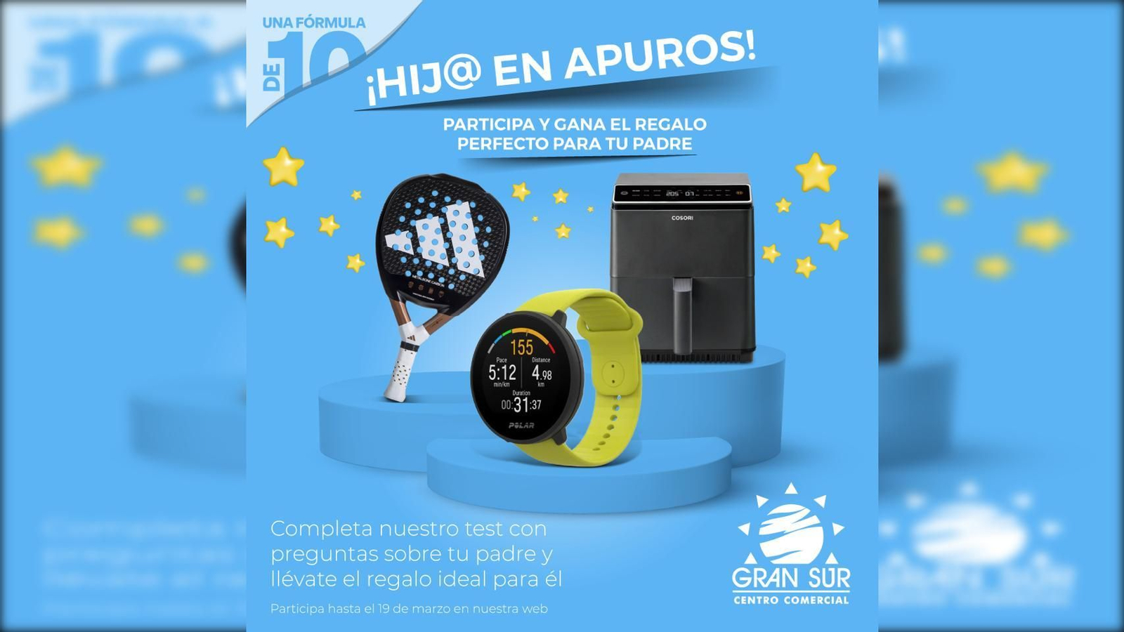 La campaña ‘Hij@ en apuros’ llega a Gran Sur con motivo del Día del Padre.