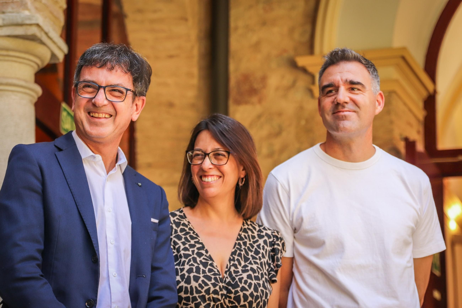 José María Comas, junto a África Colomo y Fran Anera en un momento de la presentación.