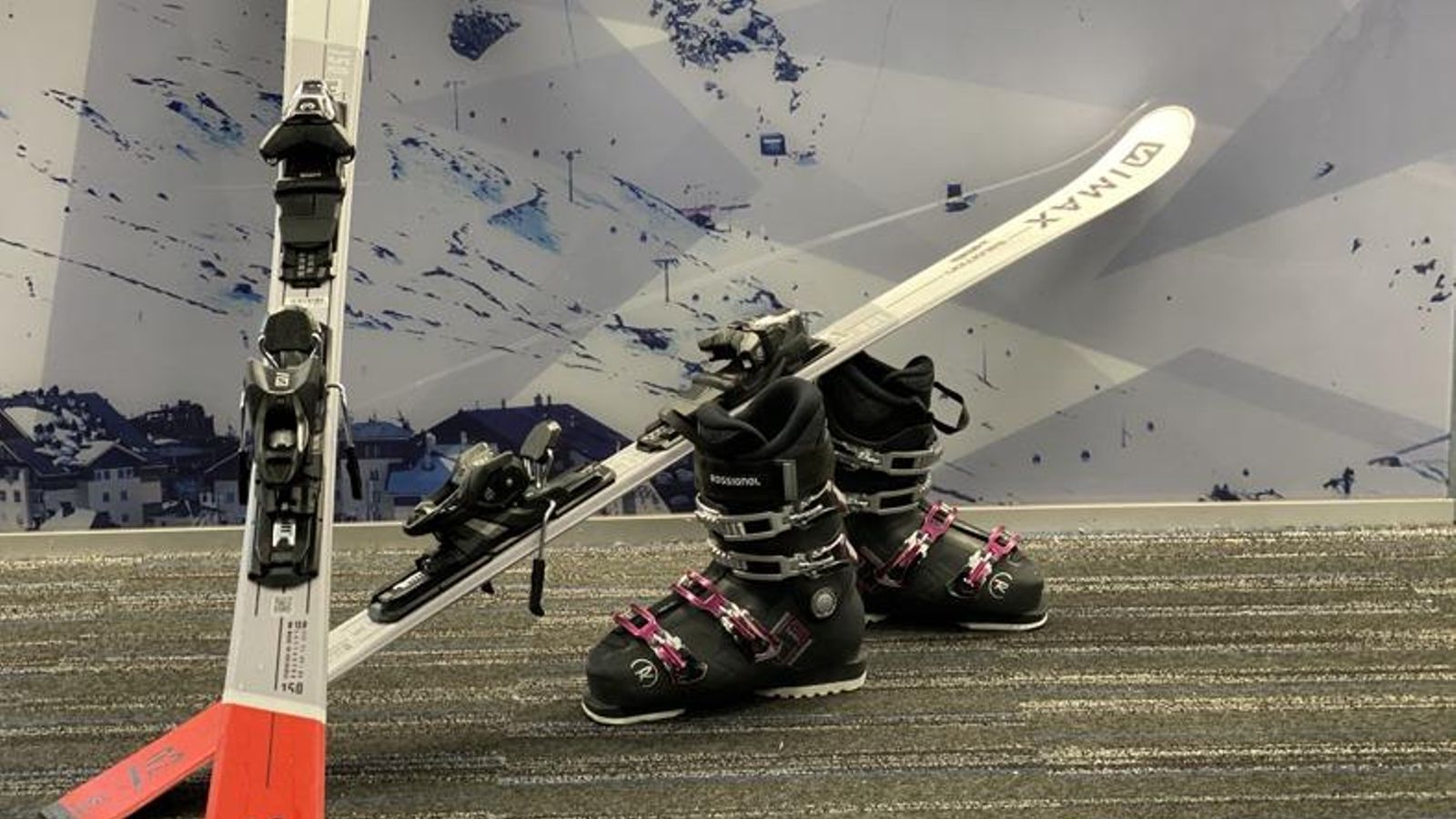 Equipo completo de esquí gama básica adulto.