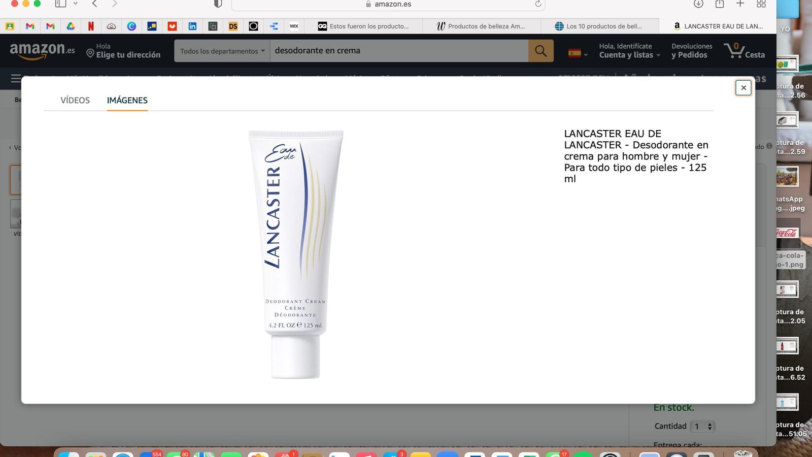 Desodorante en crema