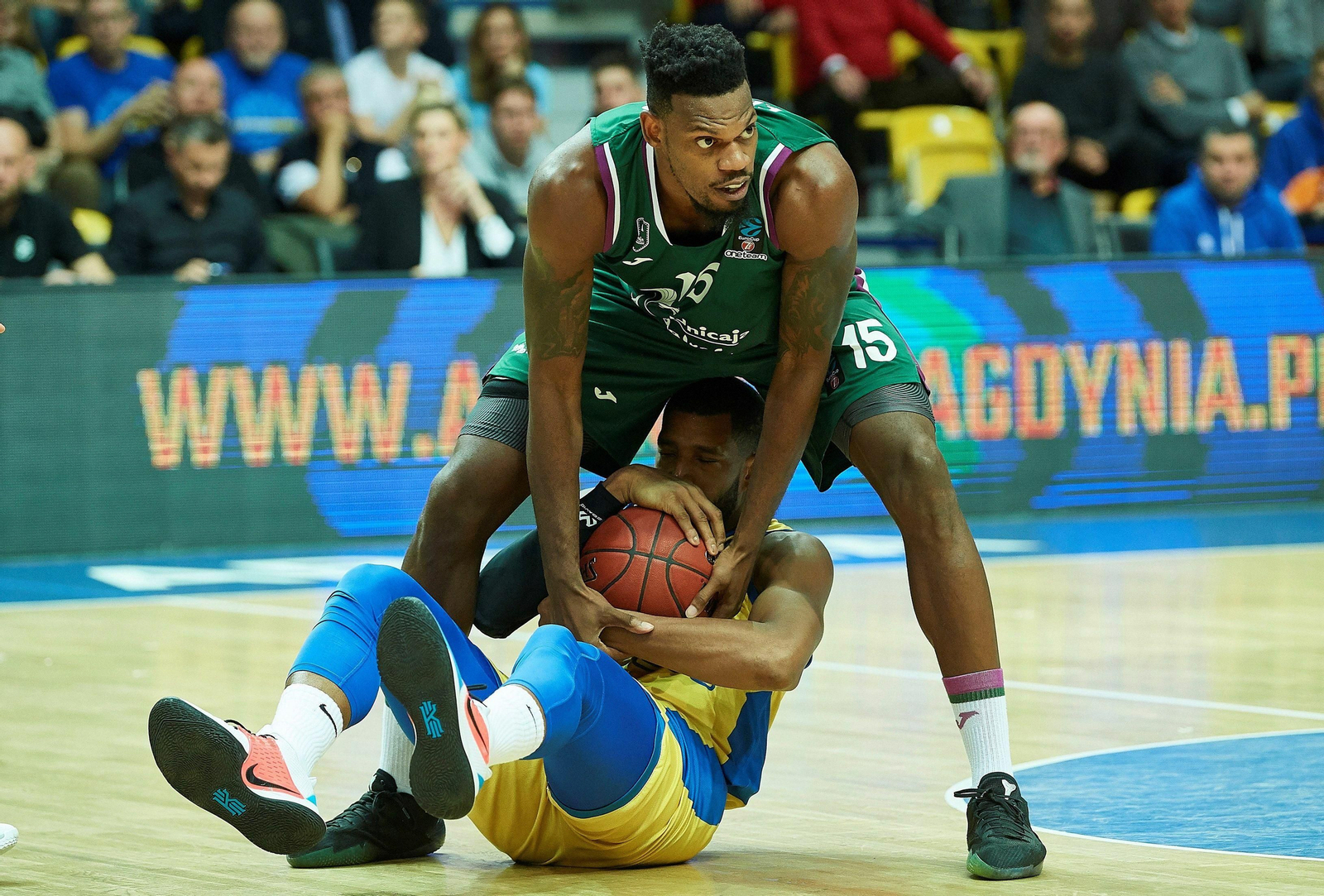 Frank Elegar, en un partido de la Eurocup. Frank Elegar, en un partido de la Eurocup.