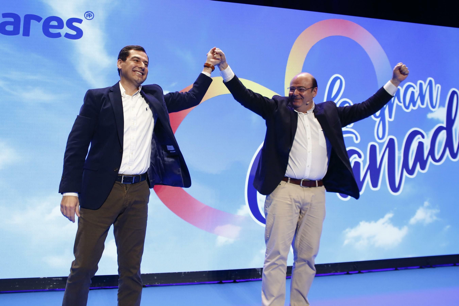 Imágenes del mitin del PP en Granada con Pablo Casado y Juanma Moreno