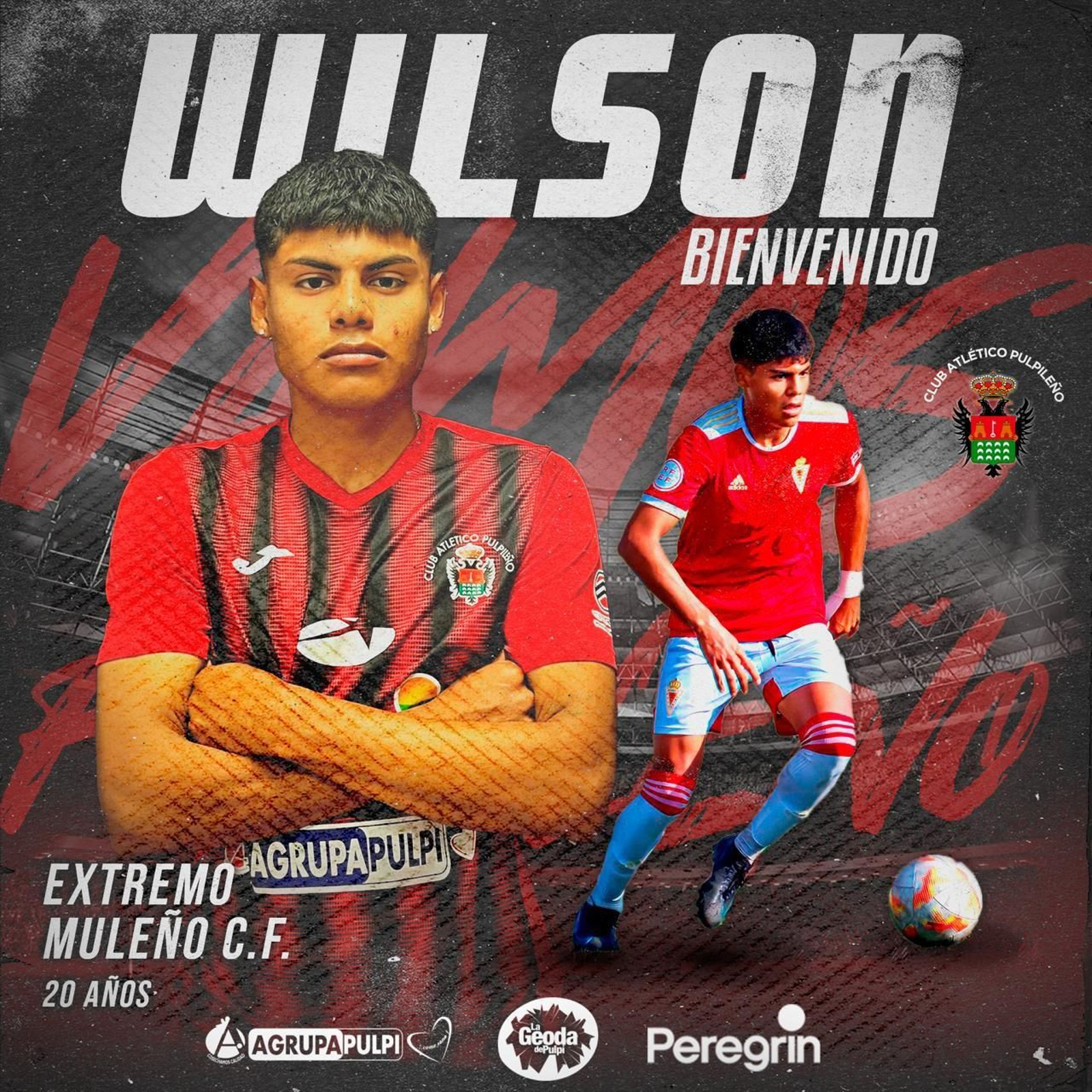 Cartel con el que el conjunto rojinegro anunciaba la incorporación del extremo.