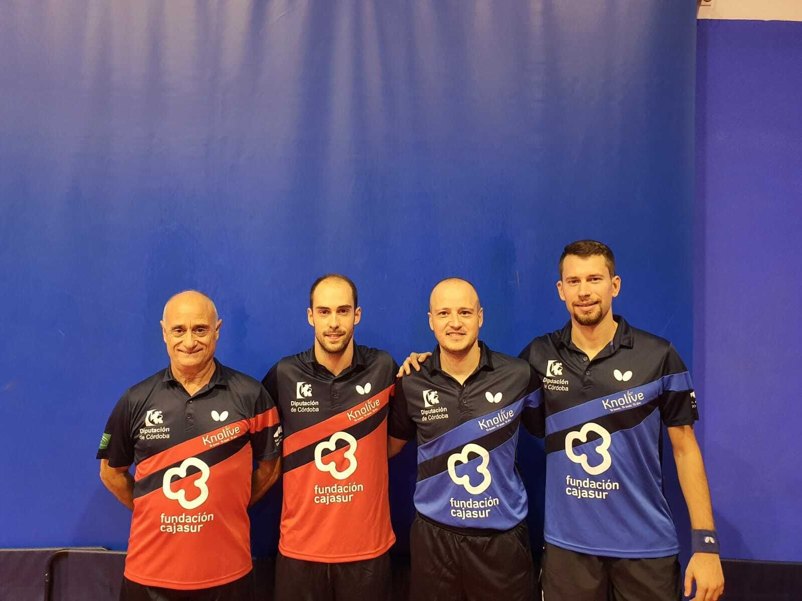 Luis Calvo, junto a Alejandro Calvo, Carlos Machado y Daniel Kosiba.