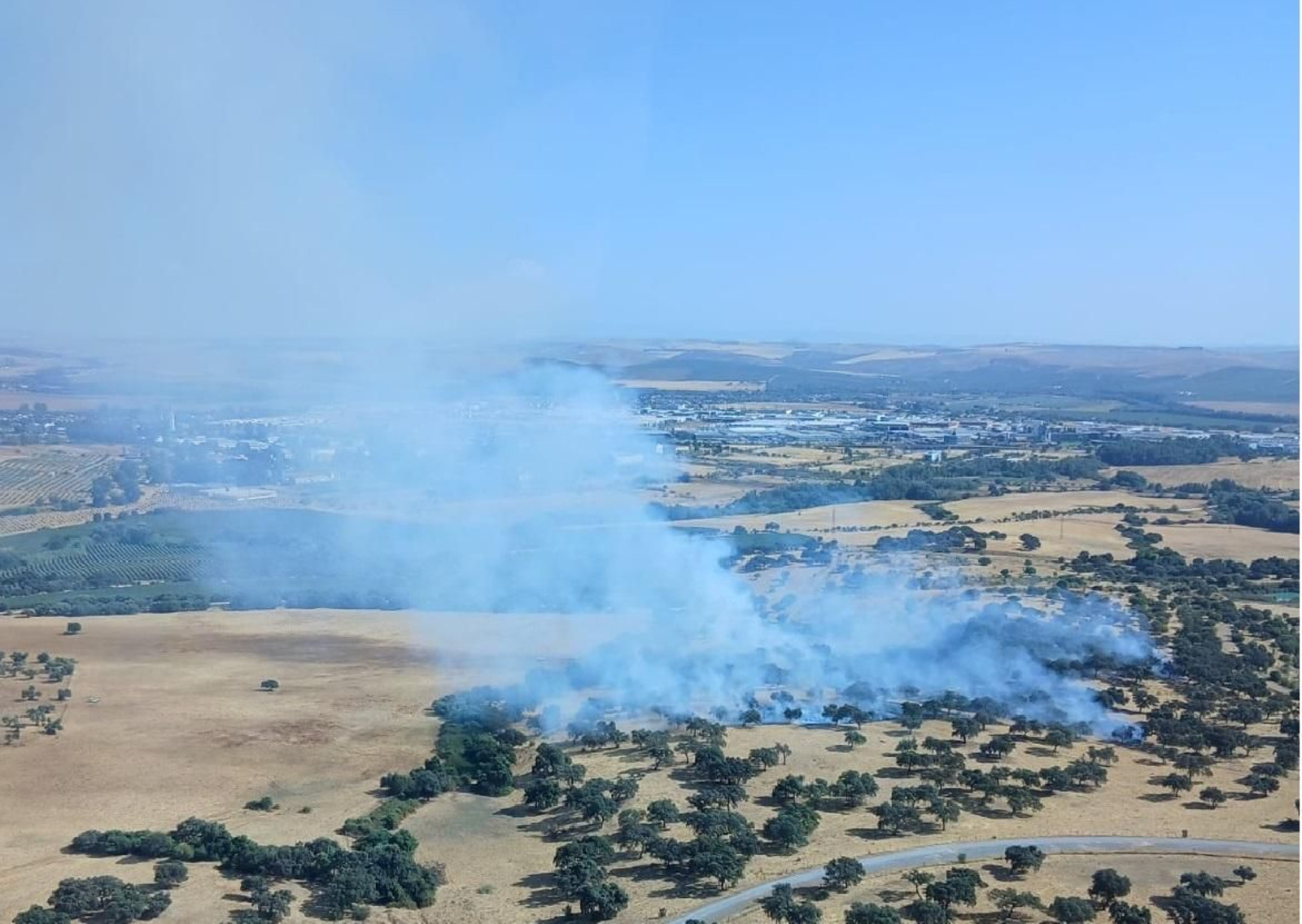 Incendio en el paraje de La Colina.