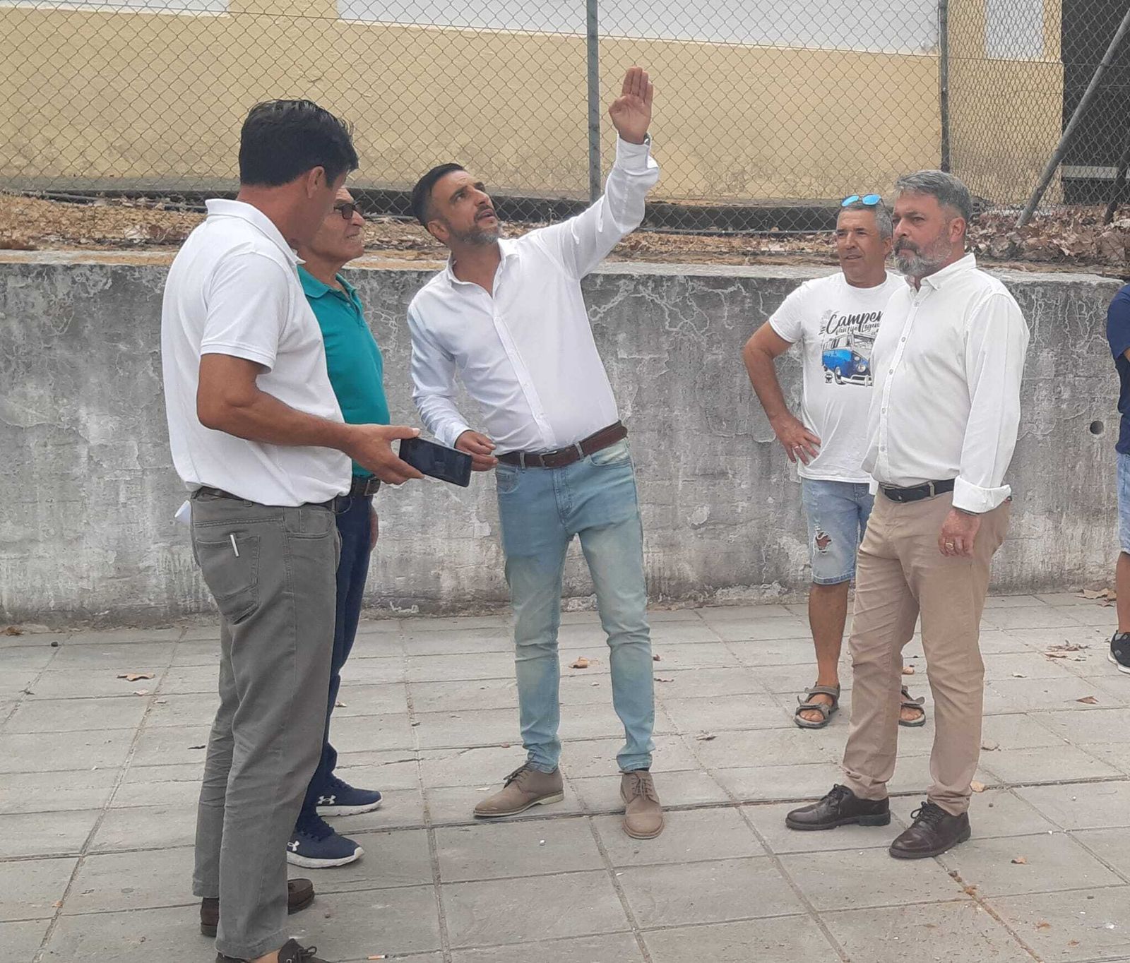 José Antonio Díaz y Rubén Pérez, en su visita a Picadueña Baja.