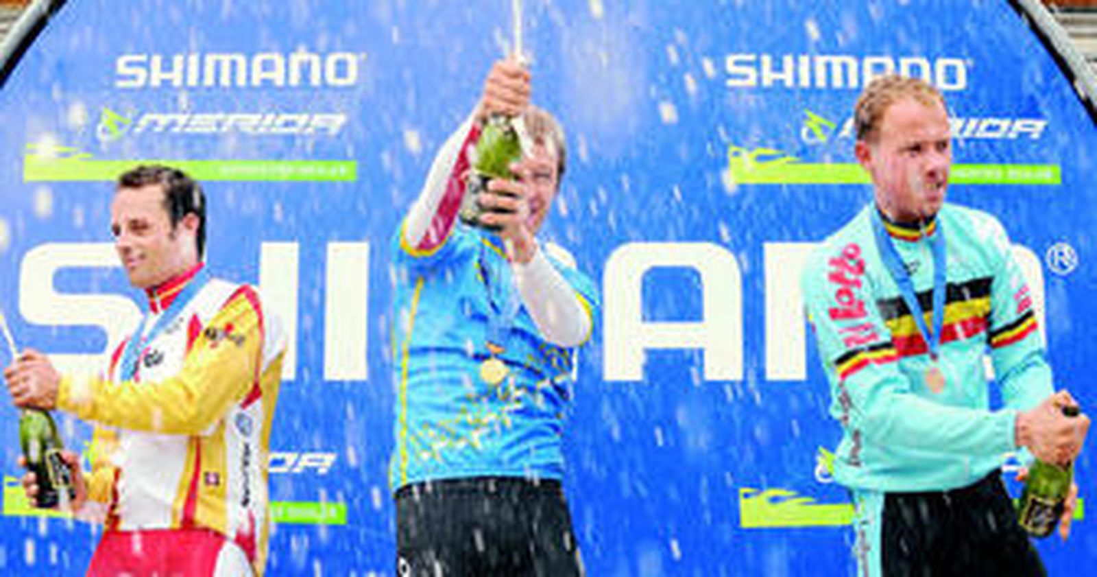 Hermida, en el podio.