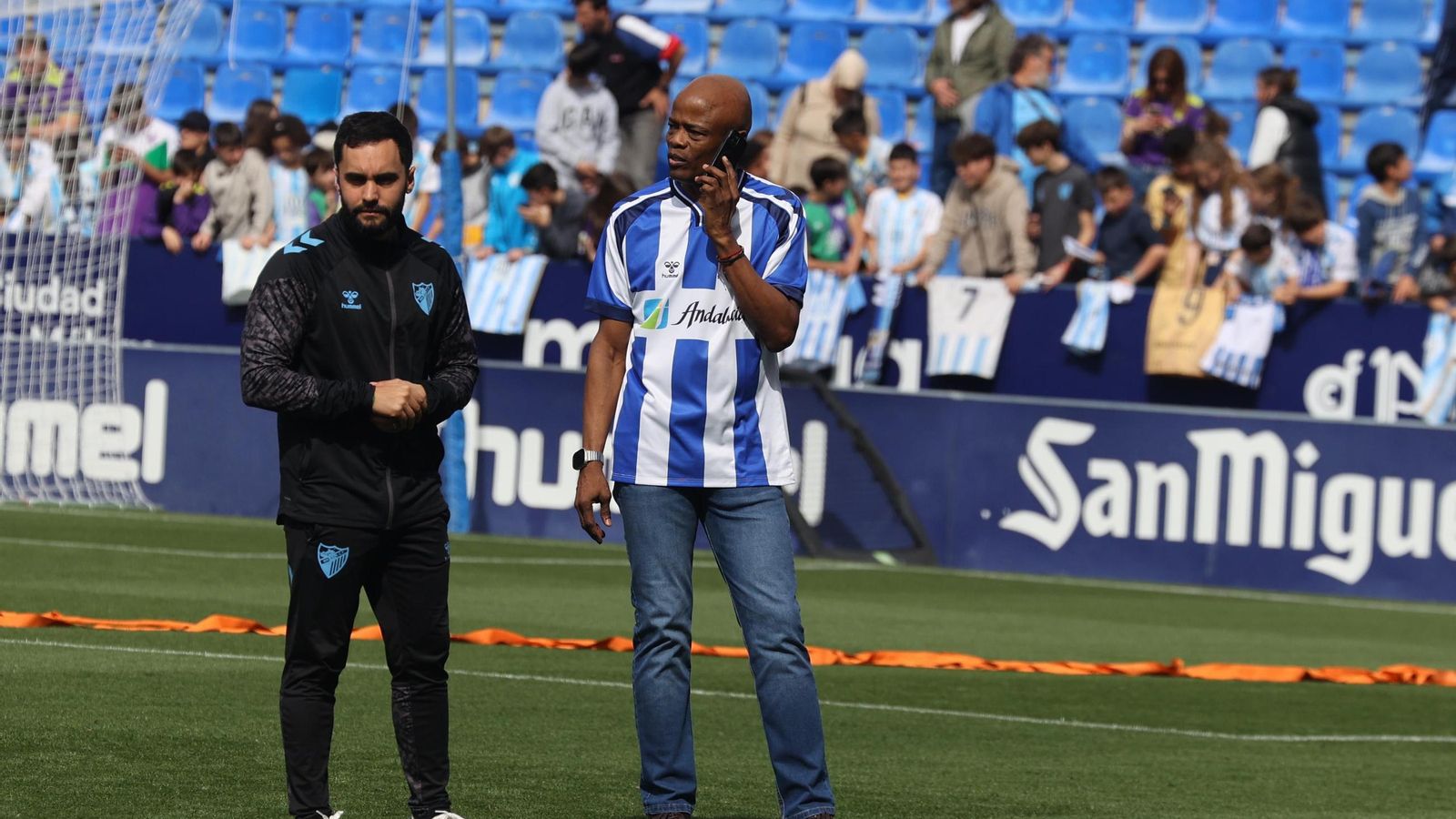 Darío Silva y Dely Valdés: las fotos del regreso de la Doble D a La Rosaleda