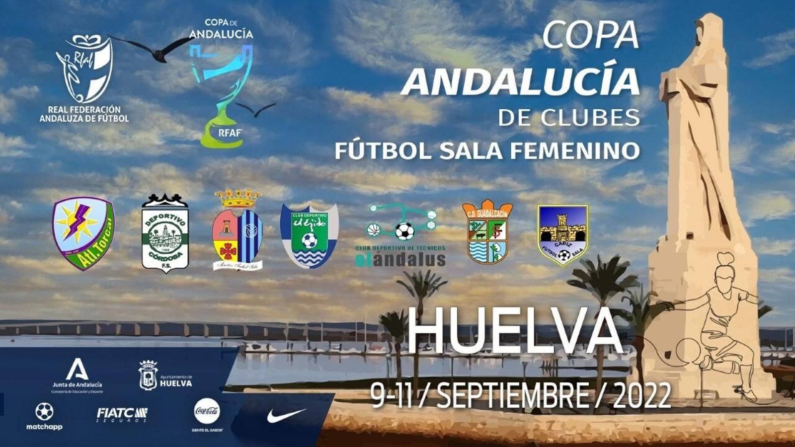 Cartel anunciador de esta Copa de Andalucía de fútbol sala femenino.