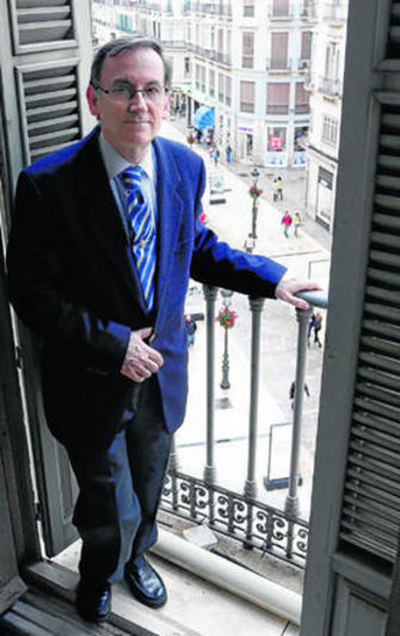 Orellana, con la céntrica calle Larios al fondo.