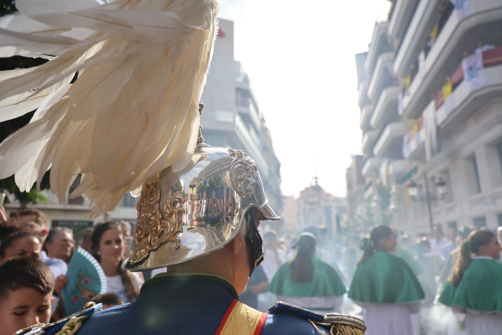 Imágenes de la salida de Ntra. Madre y Sra. de los Dolores Coronada desde la Iglesia de la Concepción durante la Magna Mariana